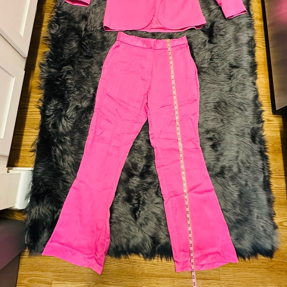 H&M Hot Pink Suit Set | Blazer Size S & Pants Size 8 | Barbiecore | NWT - Picture 8 of 16